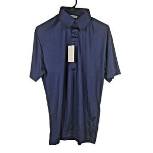 Collars & Co Men's Size Medium Navy Blue Dress Collar Polo NWT CC57